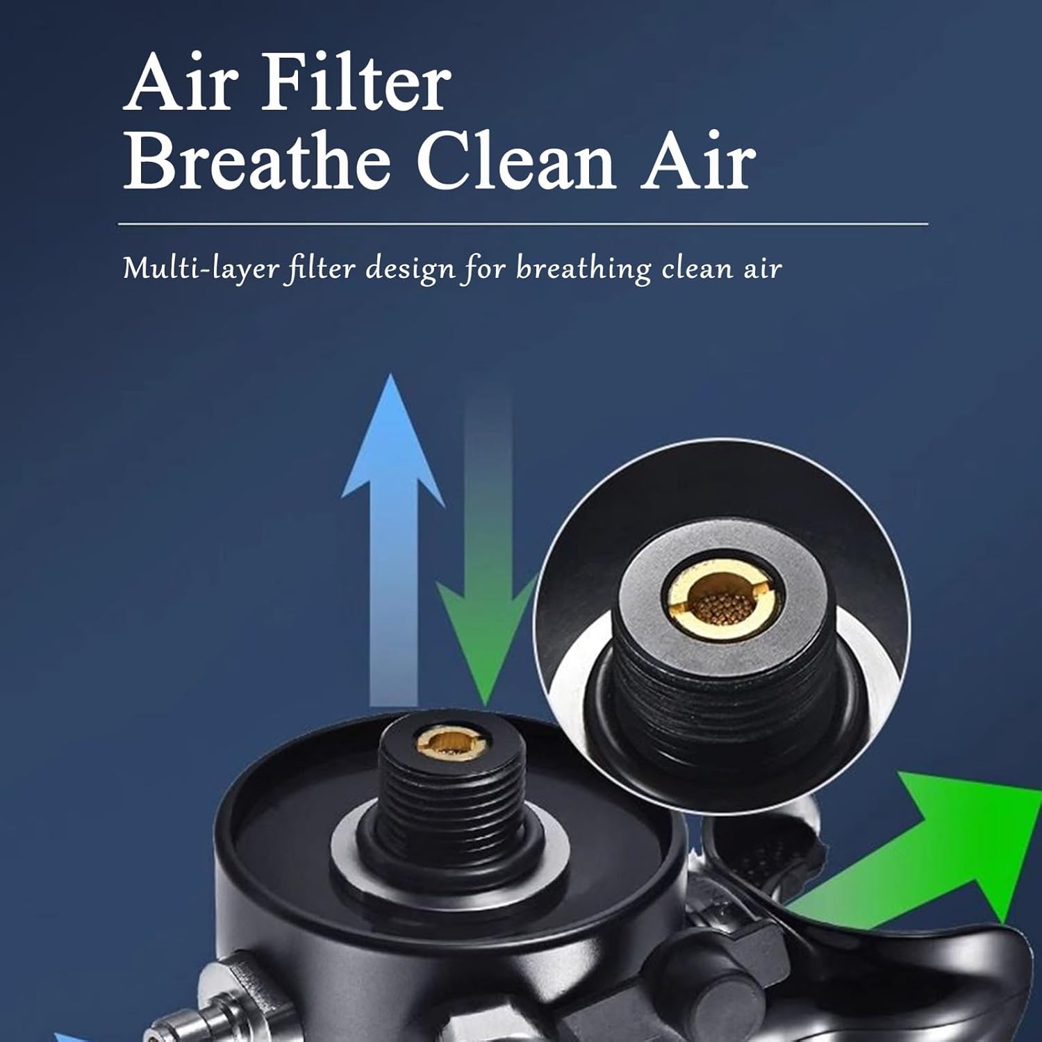 0.5L Mini Scuba Tank, Portable Diving Tank, Aluminum Alloy, Underwater Breathing Cylinder, 5-10 Minutes Dive Time, Luminous Pressure Gauge, for Snorkeling, Swimming