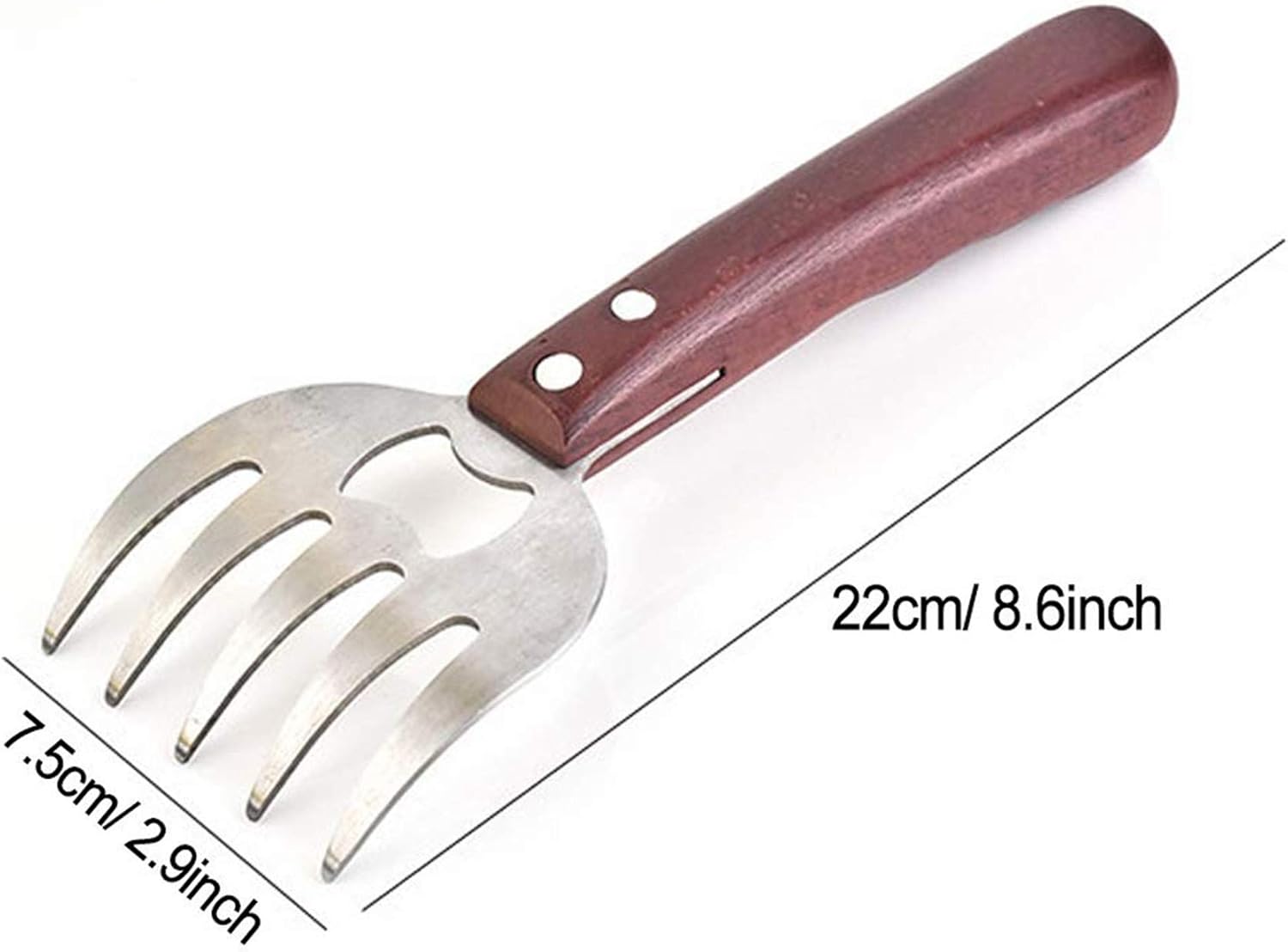 NMQLX 2 Pcs Meat Claw, Metal Meat Shredder, BBQ Meat Claw Forks with Wooden Handle for Turkey, Pork or Brisket : Patio, Lawn & Garden