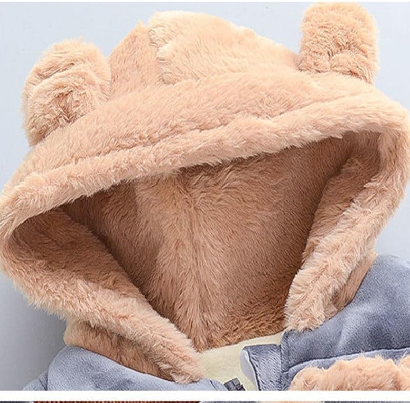 Fall Winter Baby Boys Cartoon Bear Hooded Vest+Tops+Pants Toddler Infant Casual 3pcs Clothing Suit - Image 5
