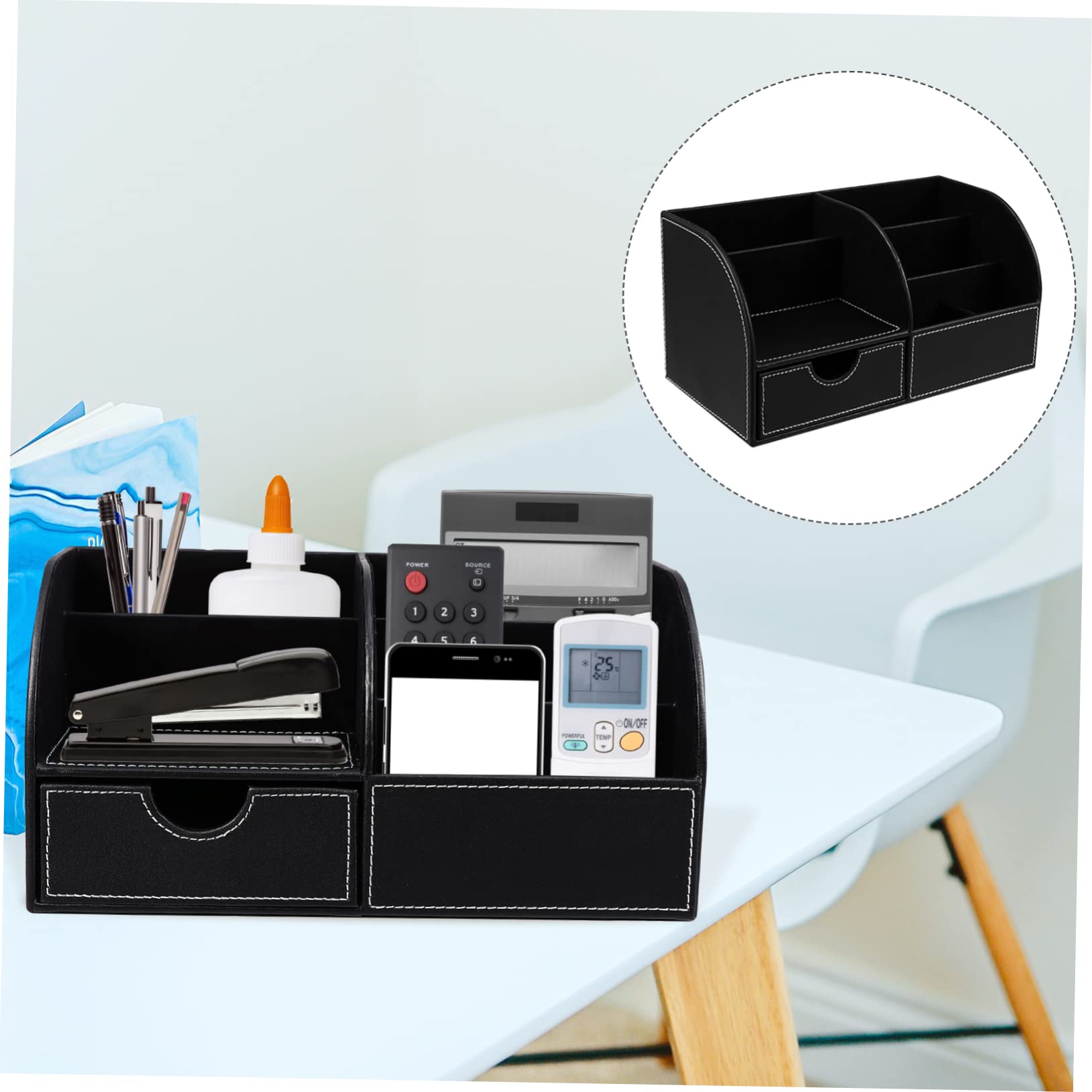 Pu-leder Stiftehalter Stifteorganizer Stiftehalter für Büro Schule Schreibwaren Aufbewahrungshalter Stiftbehälter Stiftebehälter