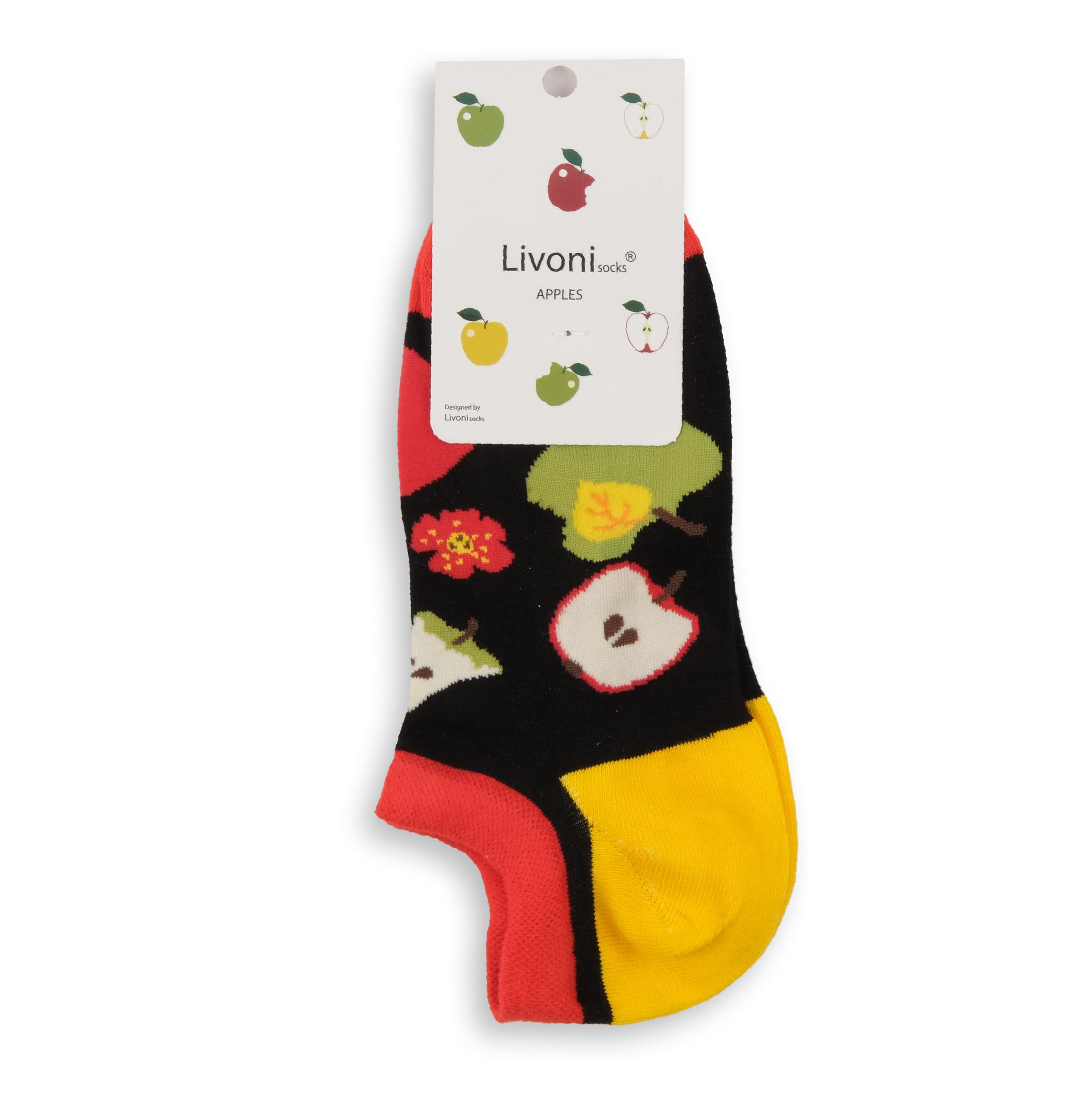 Unisex Cotton Sneaker Socks with Colorful and Fun Designs, Size: