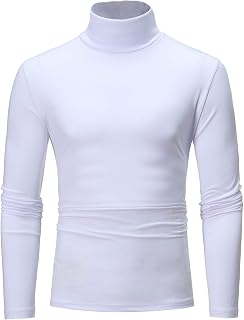 Men's Casual Mock Turtleneck Slim Fit Basic Tops Long Sleeve Designed Bottoming Thermal Turtleneck Pullover Sweater