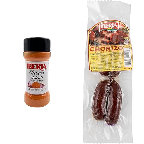 Iberia Sazon con azafrán, 12 onzas + salchicha Iberia Chorizo estilo español, 5 onzas