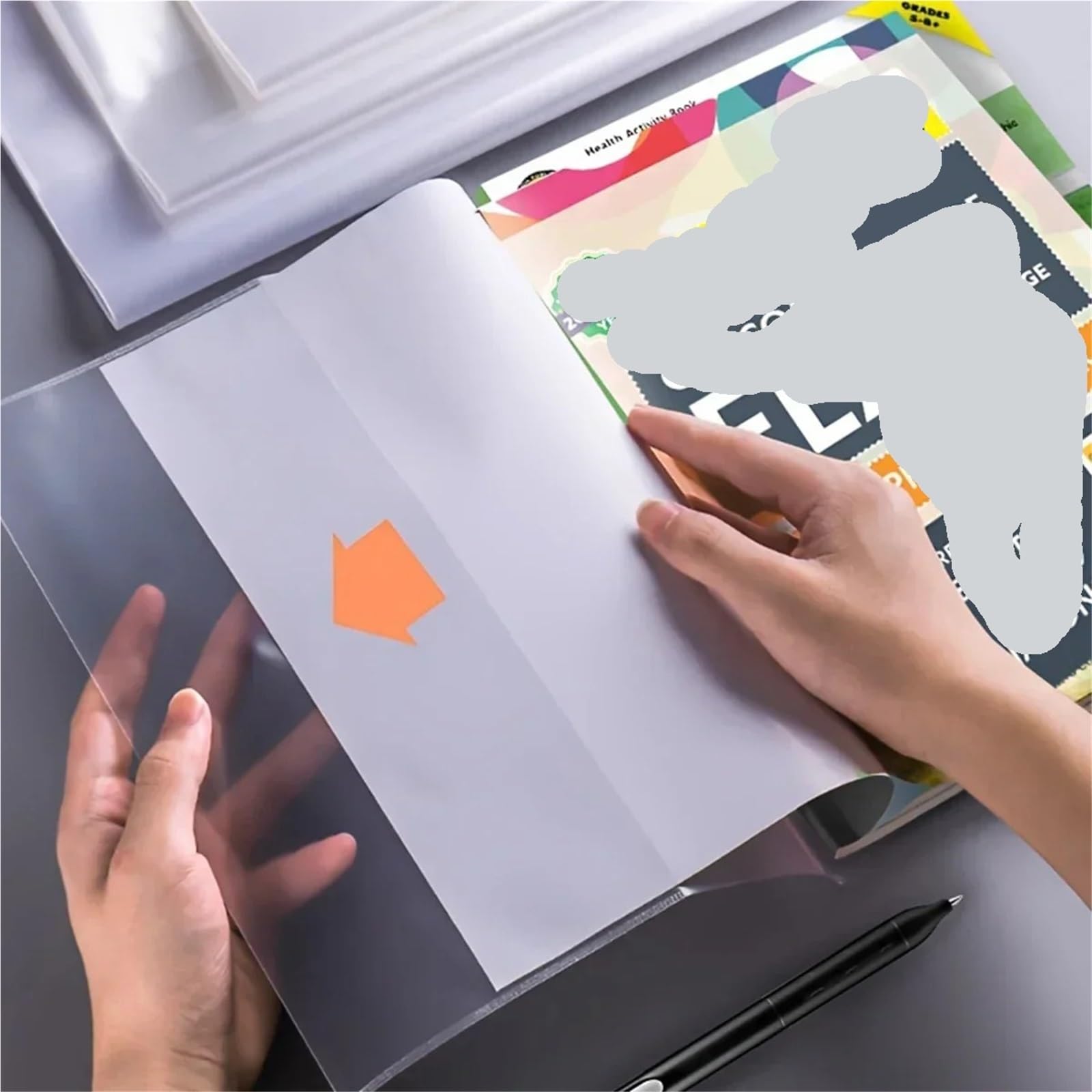 10er-Packung Buchumschläge, transparent, ultradünn, kratzfest, passend for A4-Formate, for Lehrbücher/Notizbücher – Schulbedarf/Zuhause/Büro Für Bücher Hefte(Mixed-30PCS)