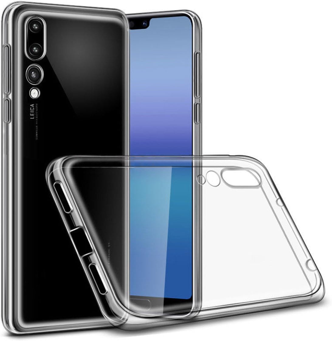 E-Hamii Case for Huawei P20 Pro, Transparent TPU Shell, Superior Silicone Protective Cover, Bumper Shock Absorber and Anti-Scratch, Lightweight, Economical and Practical