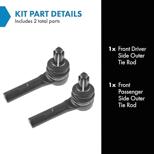 Miniatura 661 de TRQ Juego de barras de acoplamiento exteriores compatibles con Chevrolet Cruze Volt 2016-2019
