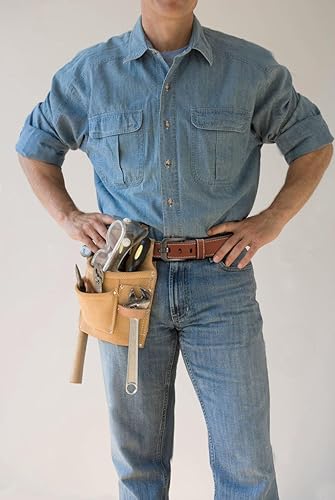 Miniatura 4 de YOETEY Cinturón de cuero genuino para hombre, transporte oculto, 1.5 pulgadas de ancho con núcleo de 0.039 in, cinturón de trabajo resistente para