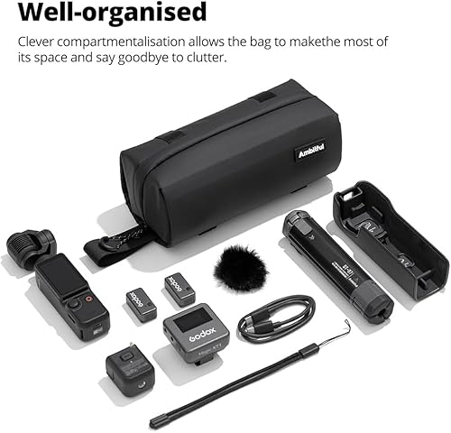 Miniatura 7 de AMBITFUL ZOOM P1 - Estuche de almacenamiento, bolsa de transporte para DJI OSMO Pocket 3, OSMO 360, bolsa portátil multifunción de gran capacidad,
