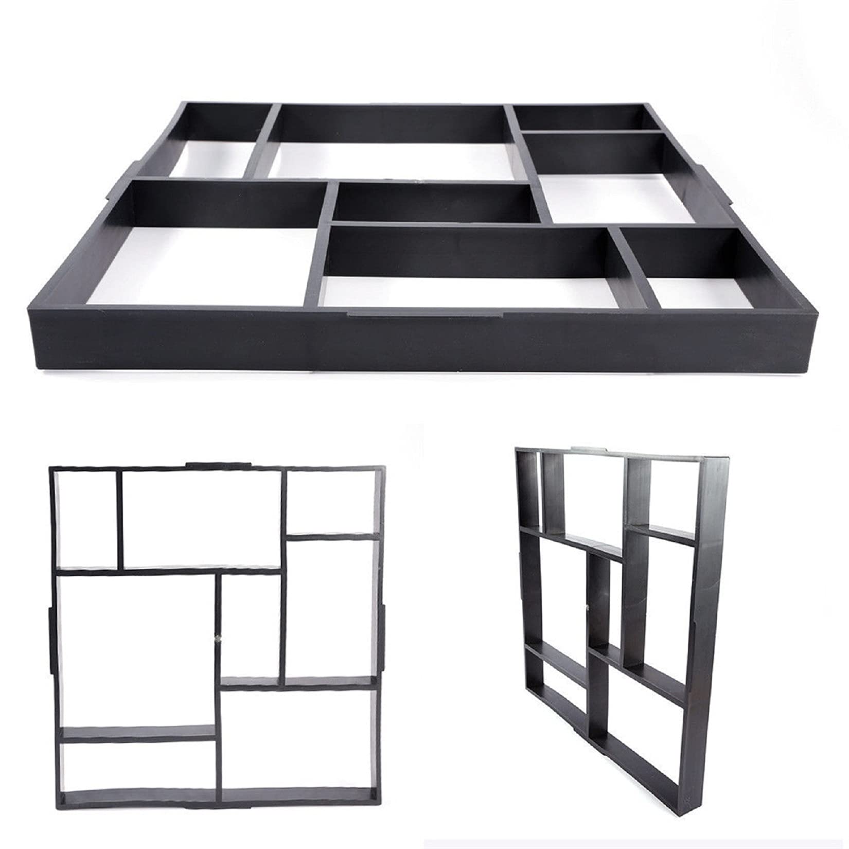 Wisfor Stampo per Cemento Pavimento Esterno, per Calcestruzzo Effetto Pietra per vialetto da Giardino DIY per Patio Balcone Terrazza 60x50cm
