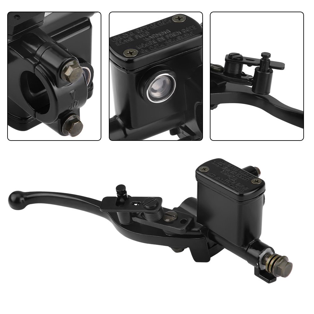 Qiilu 7/8 "anteriore frizione freno master cilindro leva pompa per 50cc 110cc 150cc quad bici sporco pit bike atv lato destro con 8mm specchio foro universale