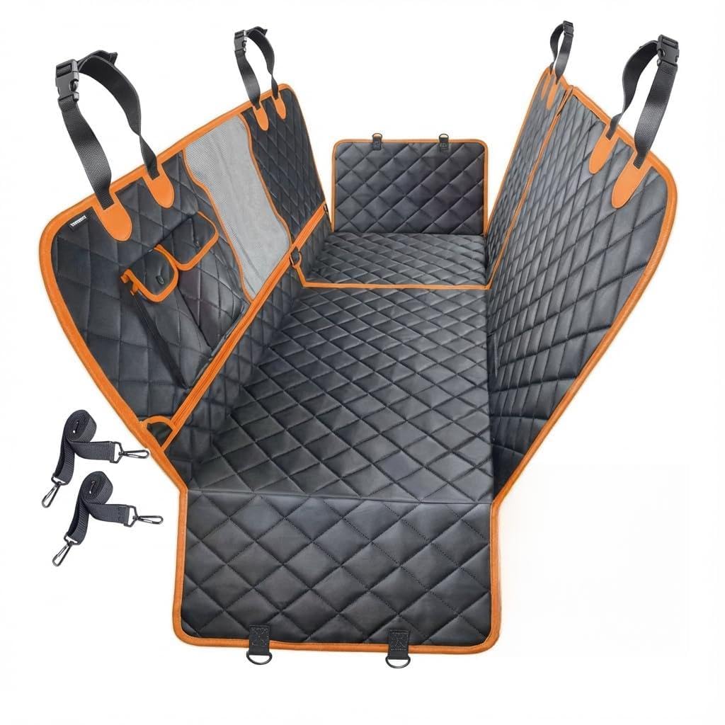 LDJSNC Dog Car Seat Cover Back Seat for Mitsubishi L200 Pickup, Durable Waterproof Dog Hammock with Non-Slip Base, Car Seat Covers for Dogs Fits Cars