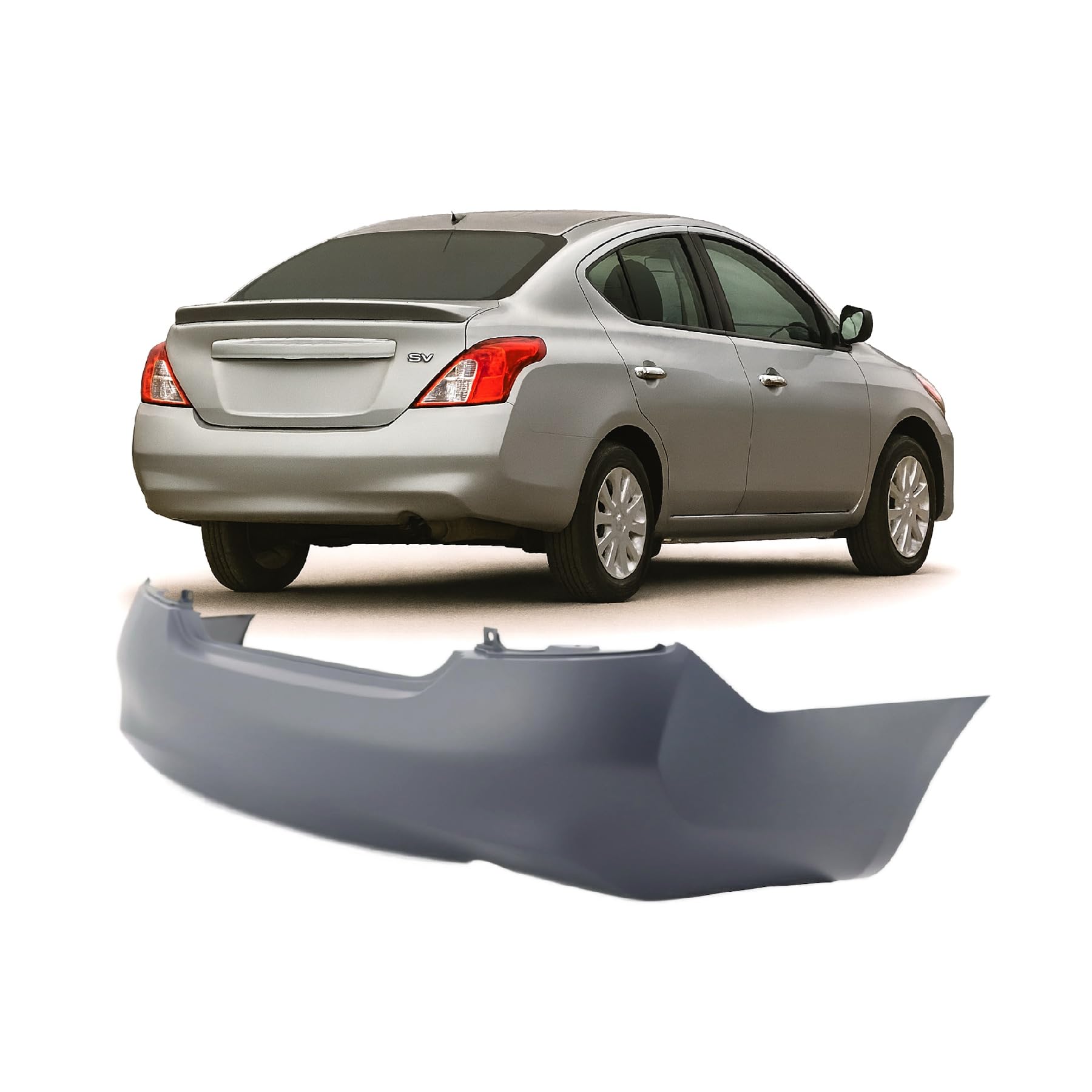 FitParts Compatible with Nissan Versa 2012–2014 Rear Bumper Cover