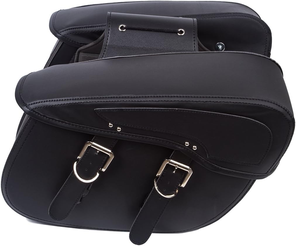 Waterproof Motorcycle Saddle Bags 2StrapOn PU Outdoor Seat Saddle Bag