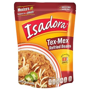 Isadora Tex-Mex Refried Beans, 15.2-Ounce Pack of 8