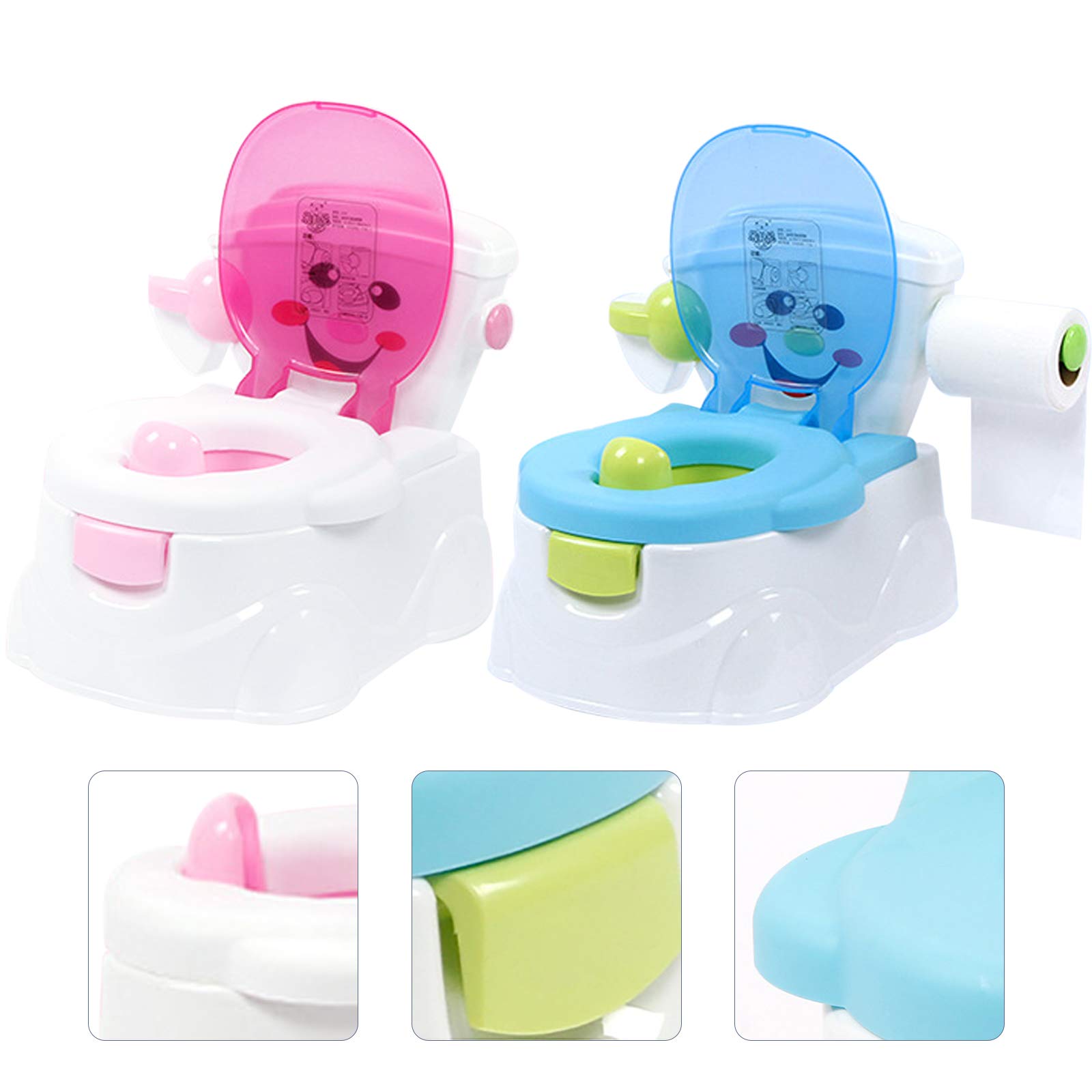 Asiento de aprendizaje para niños pequeños, asiento de inodoro de entrenamiento para niños, asiento de inodoro de entrenamiento para orinal, silla de entrenamiento para niños, PP (rosa)