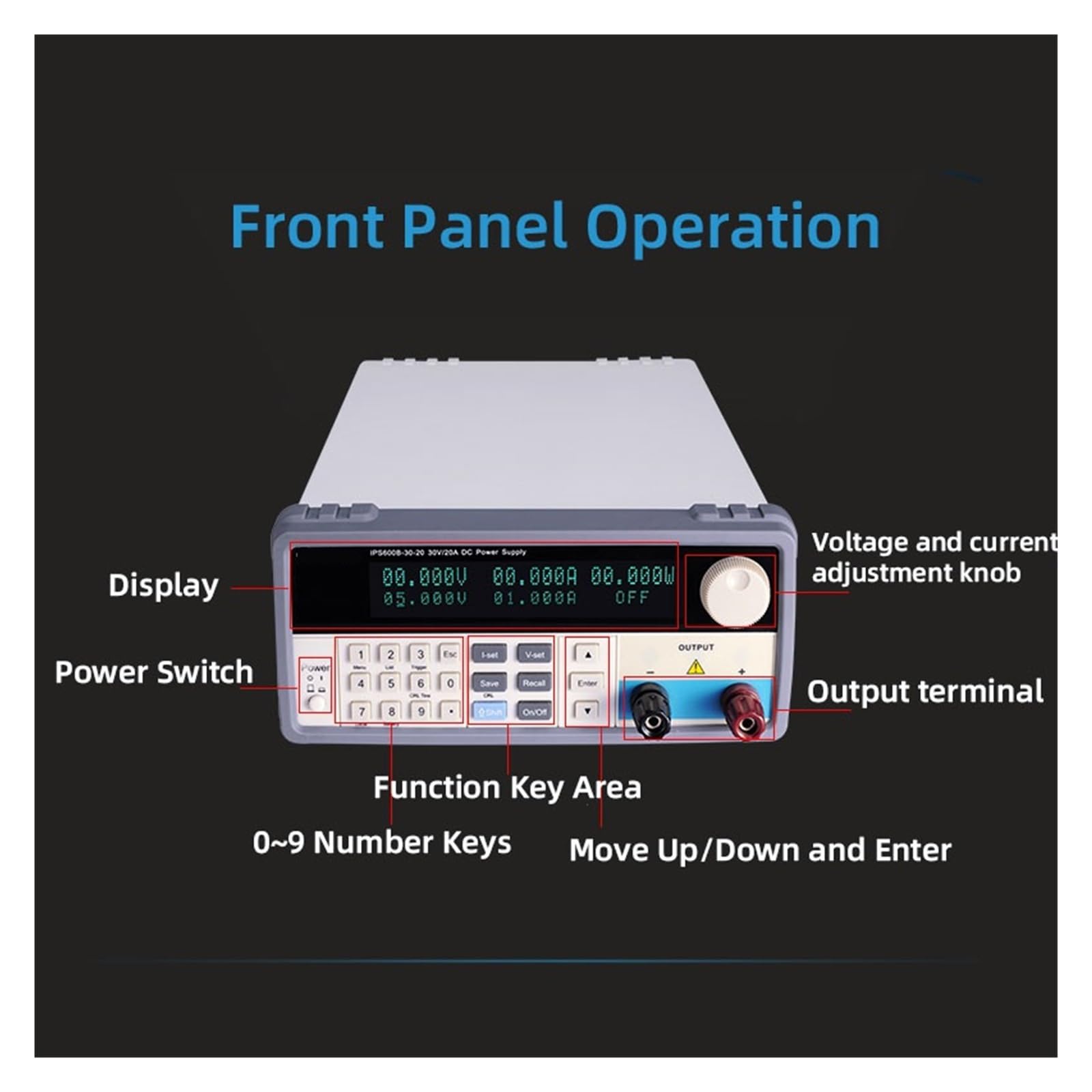 Probador de batería, Laboratorio de conmutación fuente alimentación CC programable alta potencia Fuente la serie IPS-900B ajustable(IPS900B-15-60)