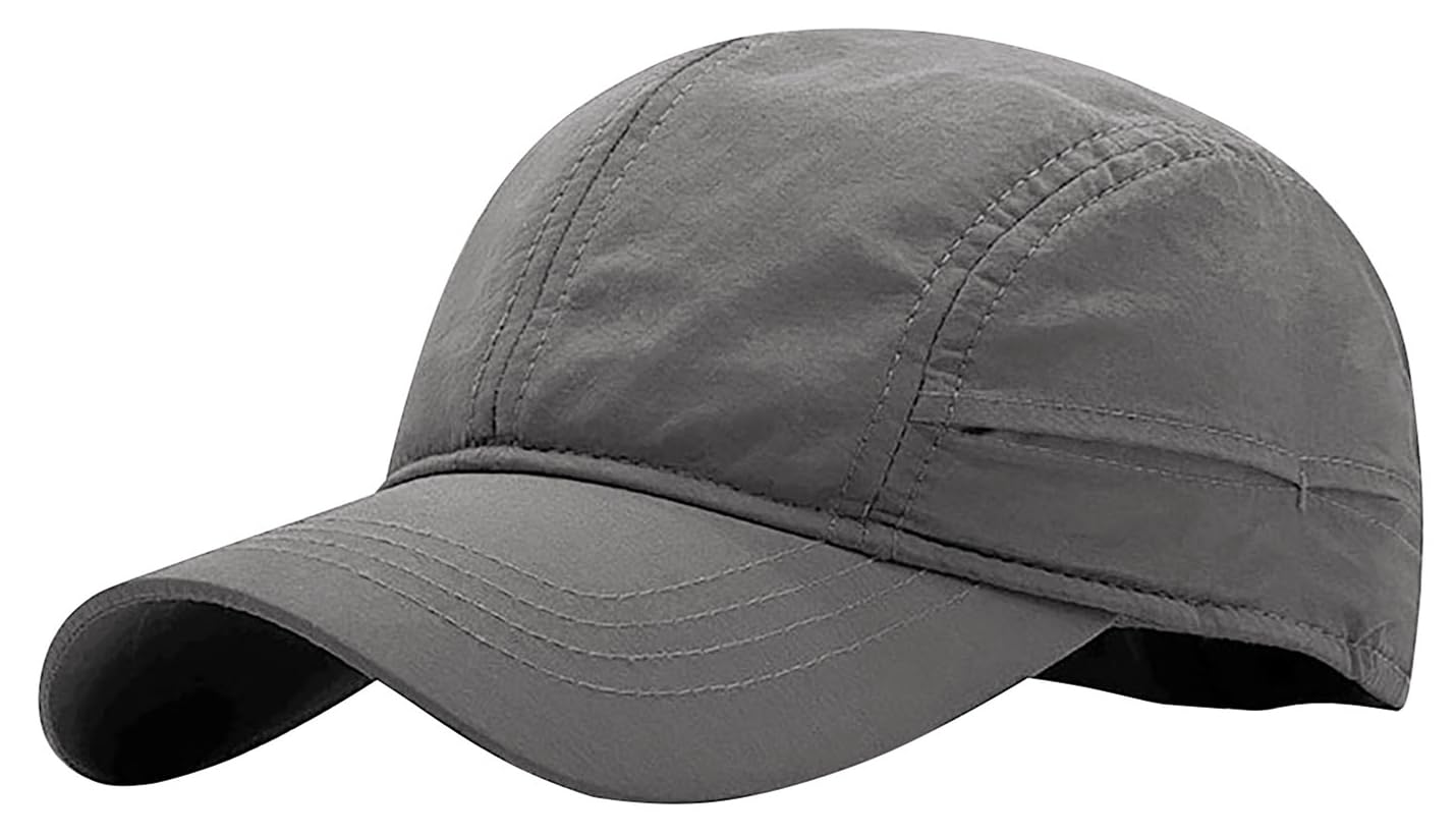 COOLSOME Quick Dry Hat 6 Panels Drawstring Unstructured Airy Breathable Daily Wear Short Brim Hat