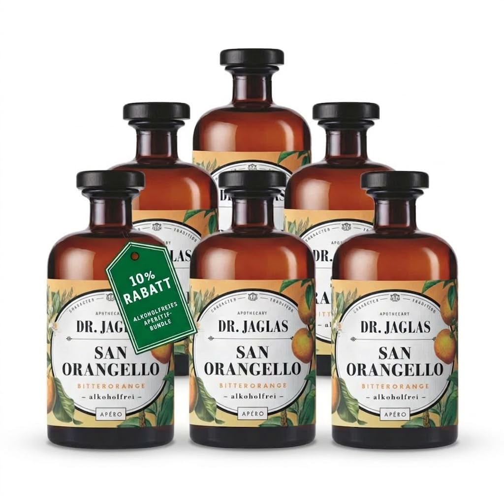 Alkoholfreier Aperitif - San Limello, San Pompello, San Orangello & Herber Hibiskus (San Orangello, 6x 500ml)