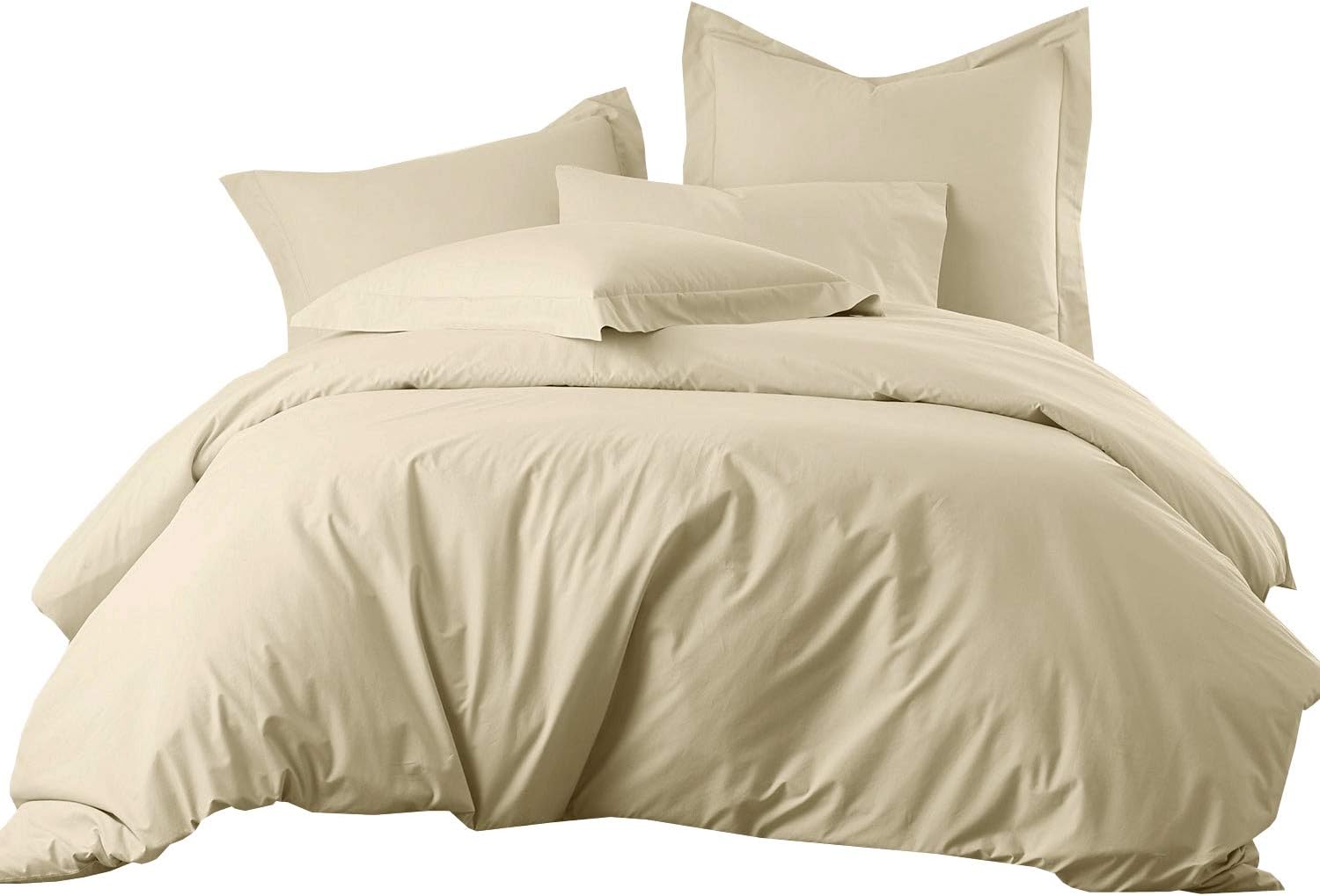 sheetsnthings Solid 300-Thread-Count, 100-Percent Cotton 7PC King Bedding Set-Duvet Cover and Shams with Bed Sheets, Sage