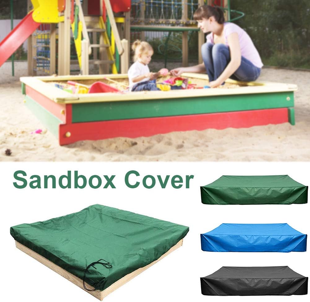 GEZICHTA Dustproof Sandpit Cover with Drawstring, Waterproof Sandpit Cover, 120x120cm Sandpit Pool Cover Green Sandbox Canopy with Drawstring ,Tarpaulin for Sandpit Cover,Oxford Cloth : Toys & Games
