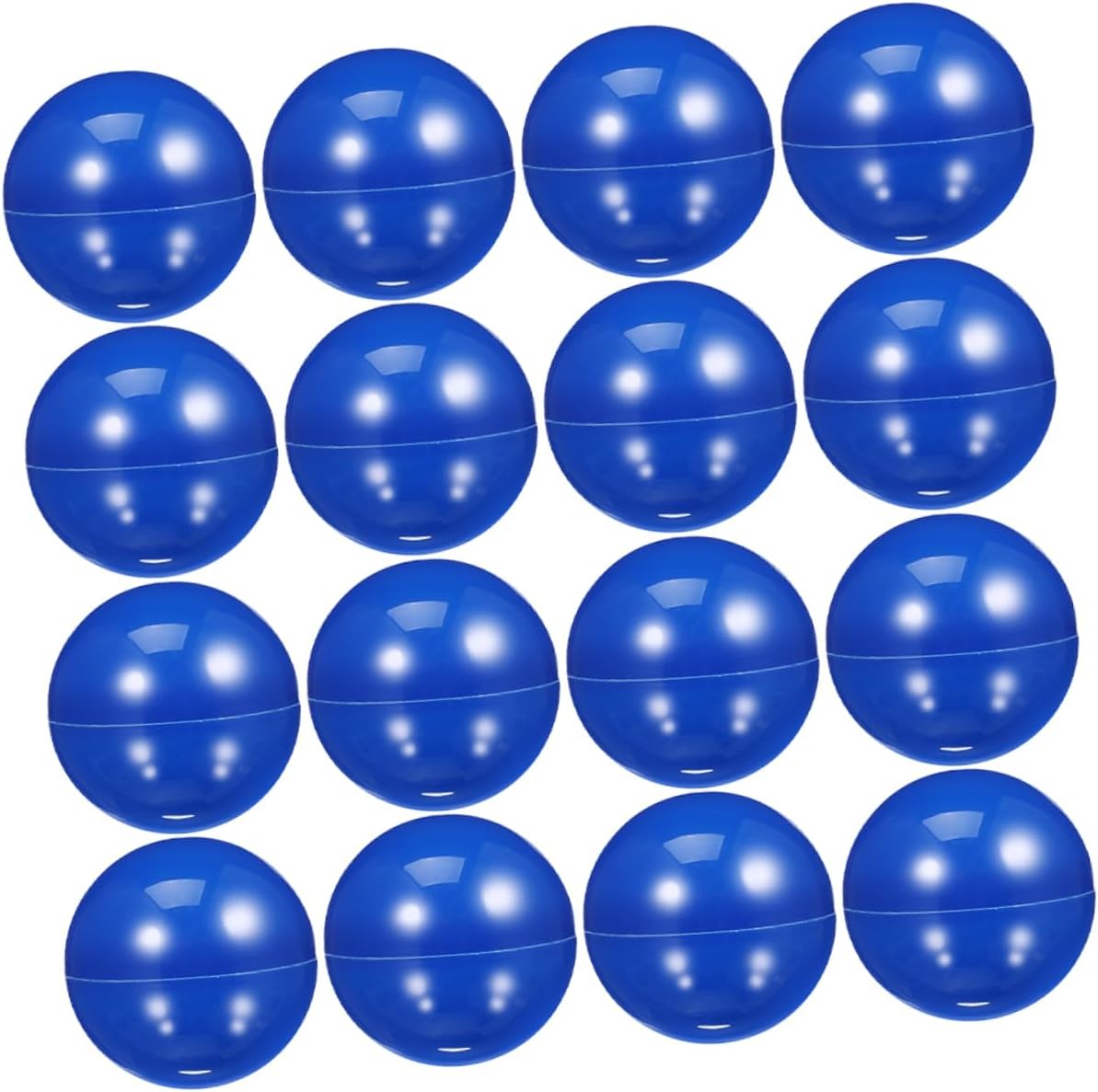 20pcs Blue Pong Balls Empty Sphere Containers Hollow Capsules Plastic Raffle Balls for Family Gatherings