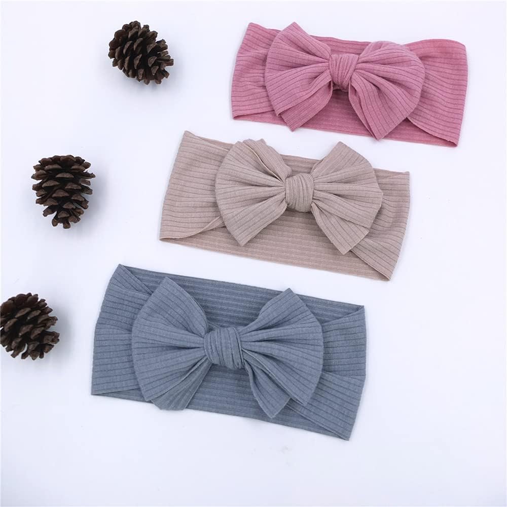 Sugarmelon Baby Headbands Headwrap Newborn Toddler Cotton Ribbed Turban Headband Hairband Infant Baby Show Gifts