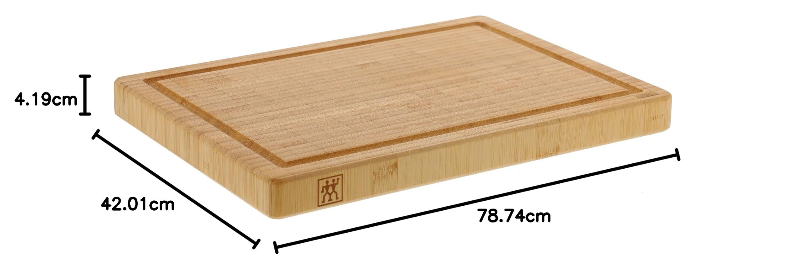 Zwilling 30772400 - Tabla de cortar de bambú, 31 x 42 x 4 cm