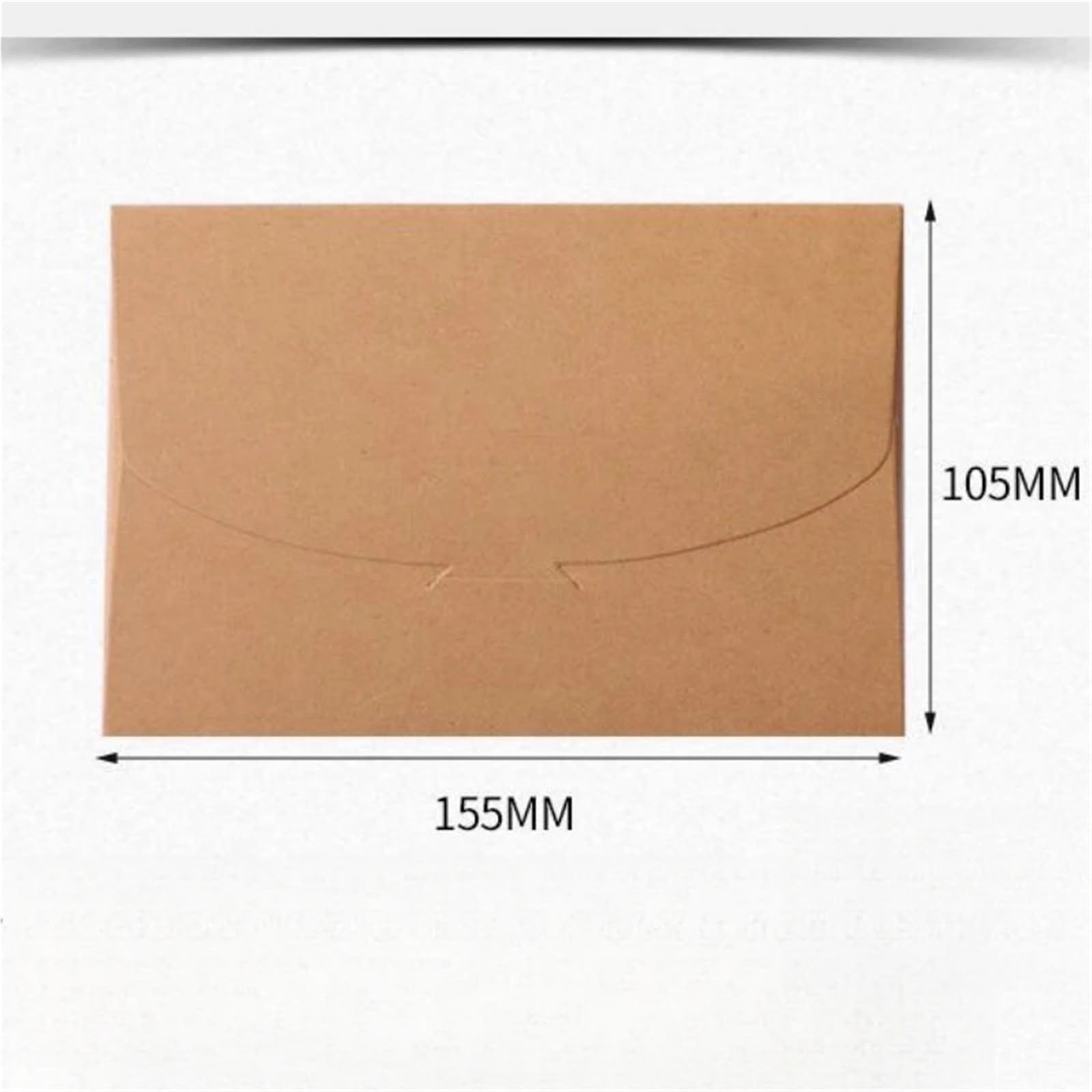 Koperty na karty podarunkowe 100 szt. z okienkiem papieru pakowego pocztówki Zdjęcia Opakowania biznesowe Wakacje Wesela(Brown with window)