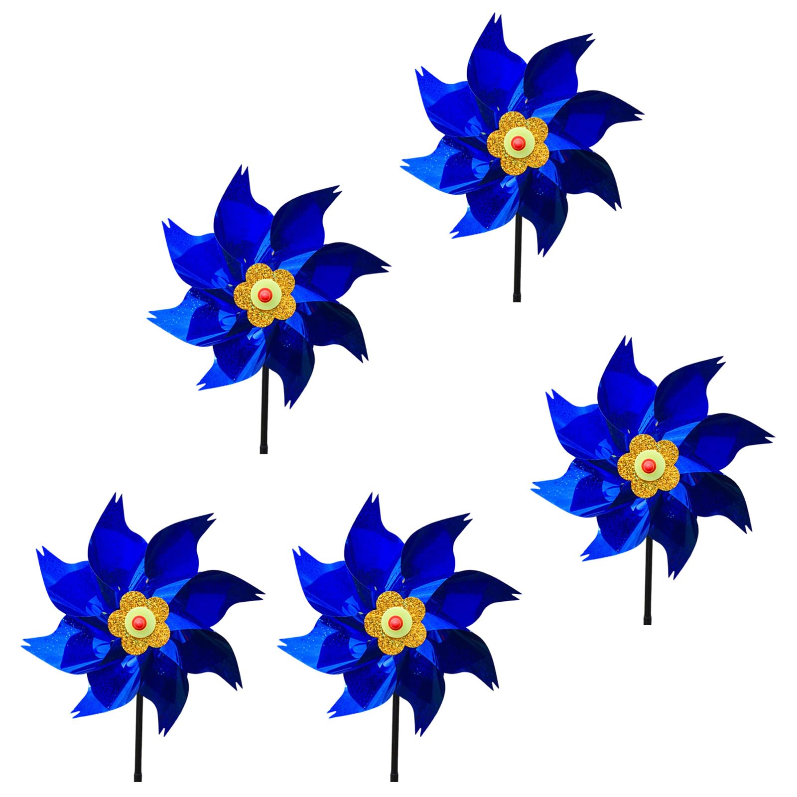 5Pcs Spinner Flower Windmill Toy Garden Spinner for Windmill Yard Garden Balcony Rainbow for Easy Assembly Wind