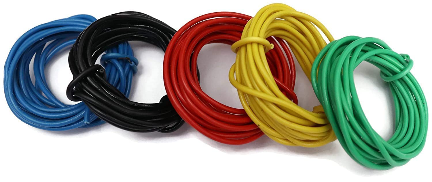 Single Core Breadboard Jumper Hookup Wire"Pure Copper" Breadboard Wire, 22 Gauge Wire, Hookup Wire (2 Meters/5Color,Total 10 Meters Pack)-AMZ (B0BSV9WVT4) Amazon Price History, Amazon Price Tracker