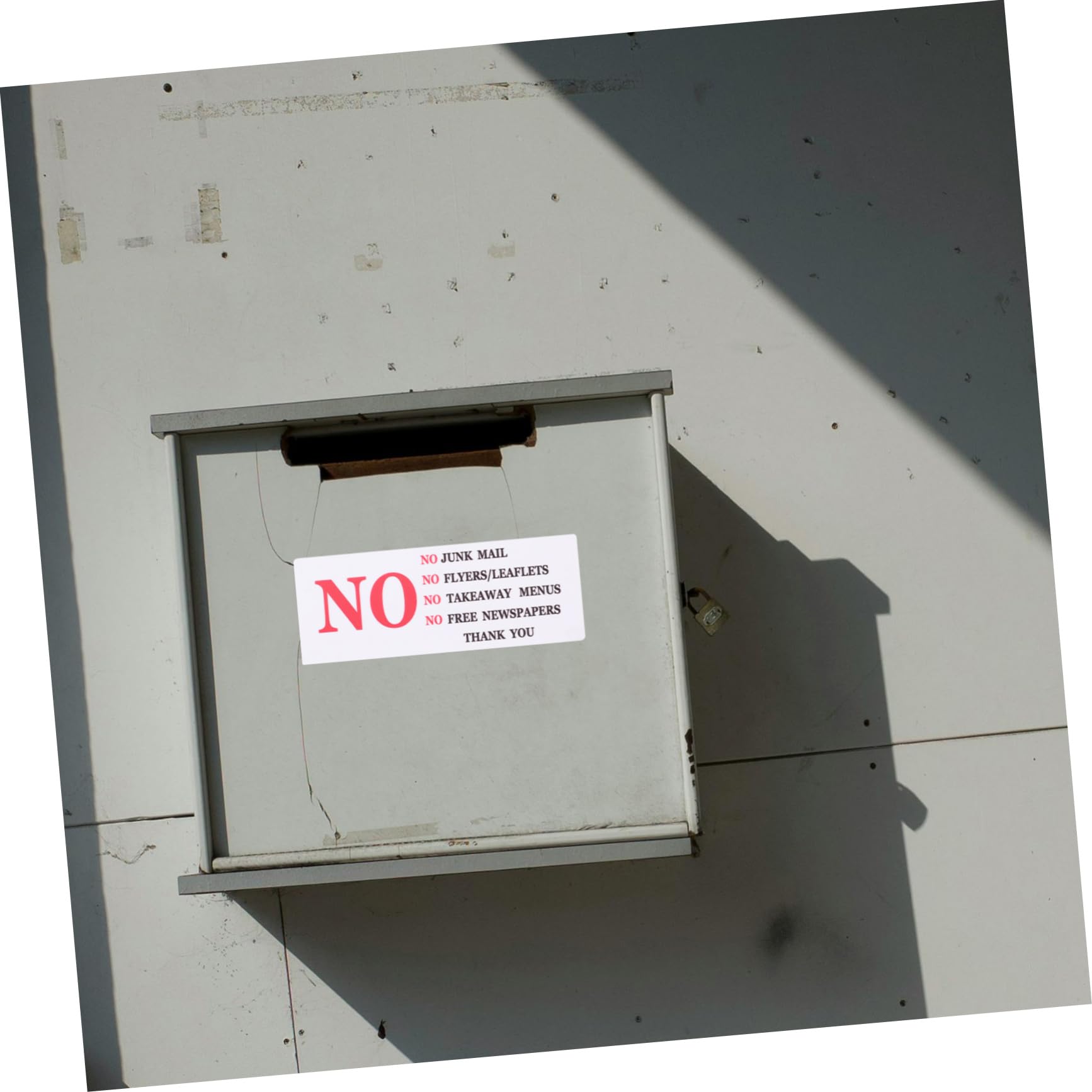 HOMSFOU Adesivo Per Cassetta Postale 2 Pezzi, Cartello No Posta Indesiderata Per Uso Domestico e Commerciale, Adesivo Avviso Resistente Agli Agenti Atmosferici e Facile Da Applicare