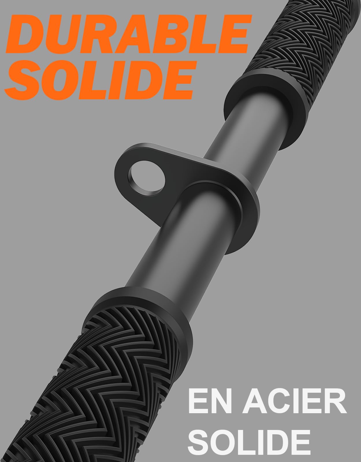 Fitarc Barre Droite Accessoire Câble, Barre Triceps Antidérapante pour Accessoire Tirage Triceps, Barre Tirage Latéral pour Équipement de Salle à Domicile, Accessoires Tirage Latéral