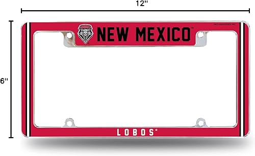 Miniatura 113 de Rico Industries NCAA Classic 12" x 6" Chrome All Over Automotive License Plate Frame for Car/Truck/SUV