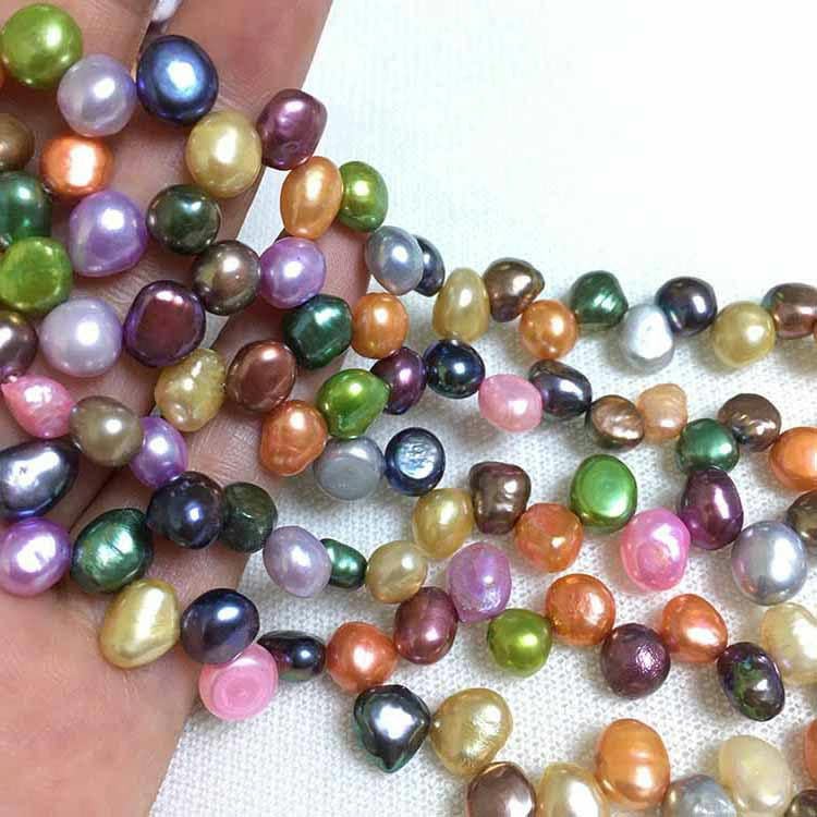 CEMELI 39CM 7mm Grigio Nero Petalo Perle D'acqua Dolce Coltivate Naturali Perline Fili Per Creazione Di Gioielli Perle Vere Braccialetti Perline Artigianali