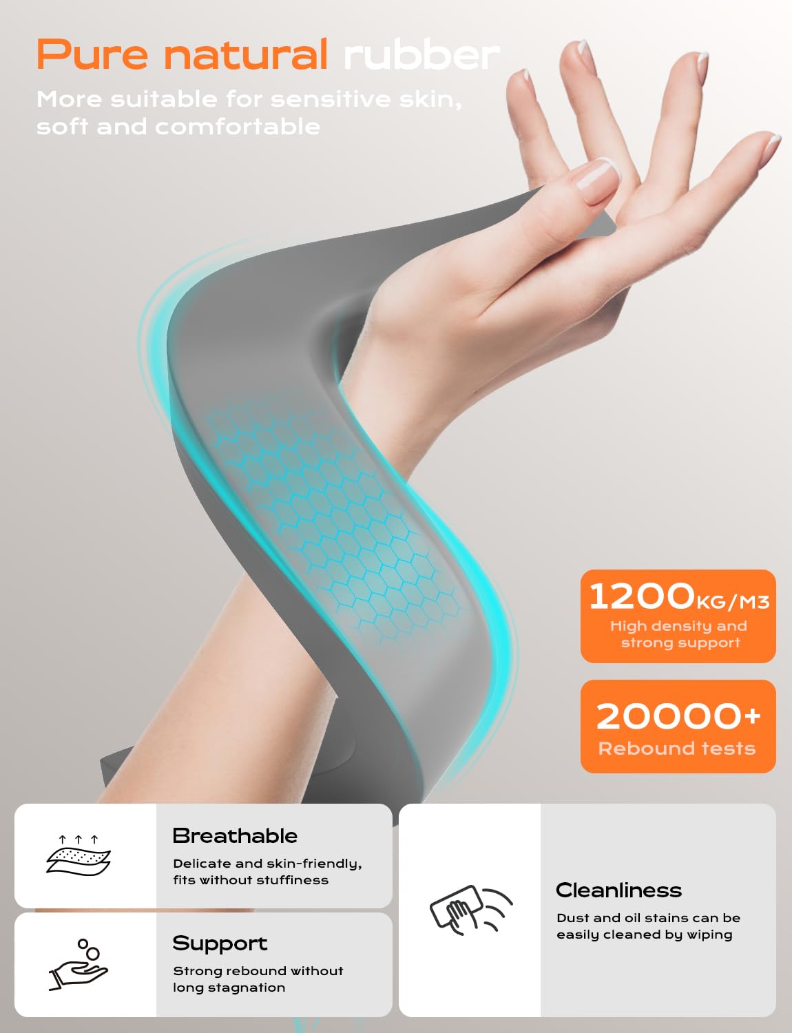 Laptop Stand for Desk Metal Laptop Stand with Wrist Support Ergonomic Detachable Laptop Riser Aluminum Lectern Computer Stand — view 3