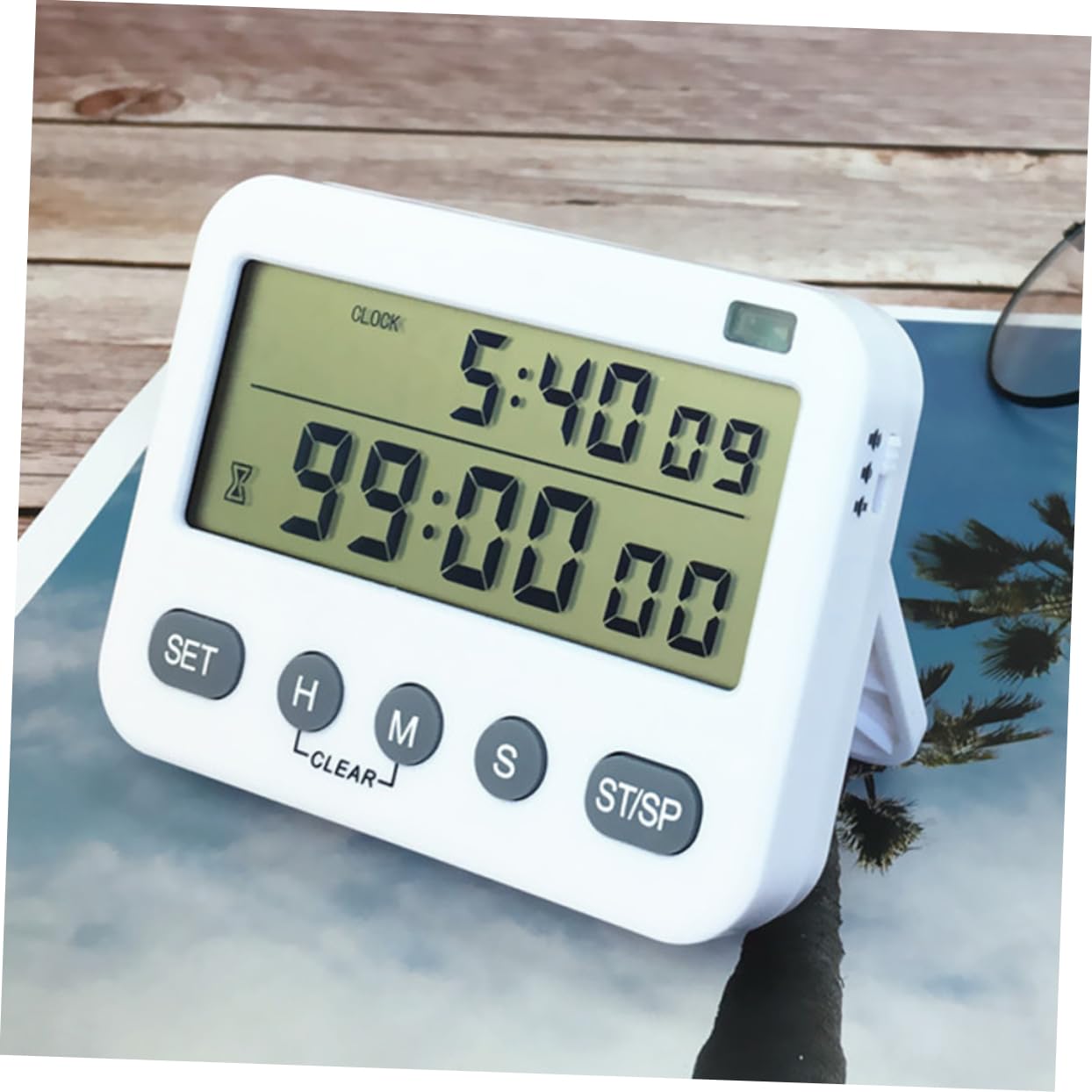 PRETYZOOM Timer Da Cucina A Forma Di Gatto 3 Pezzi Display Digitale Allarme Forte Timer Da Cucina Per Laboratorio Cucina Bianco