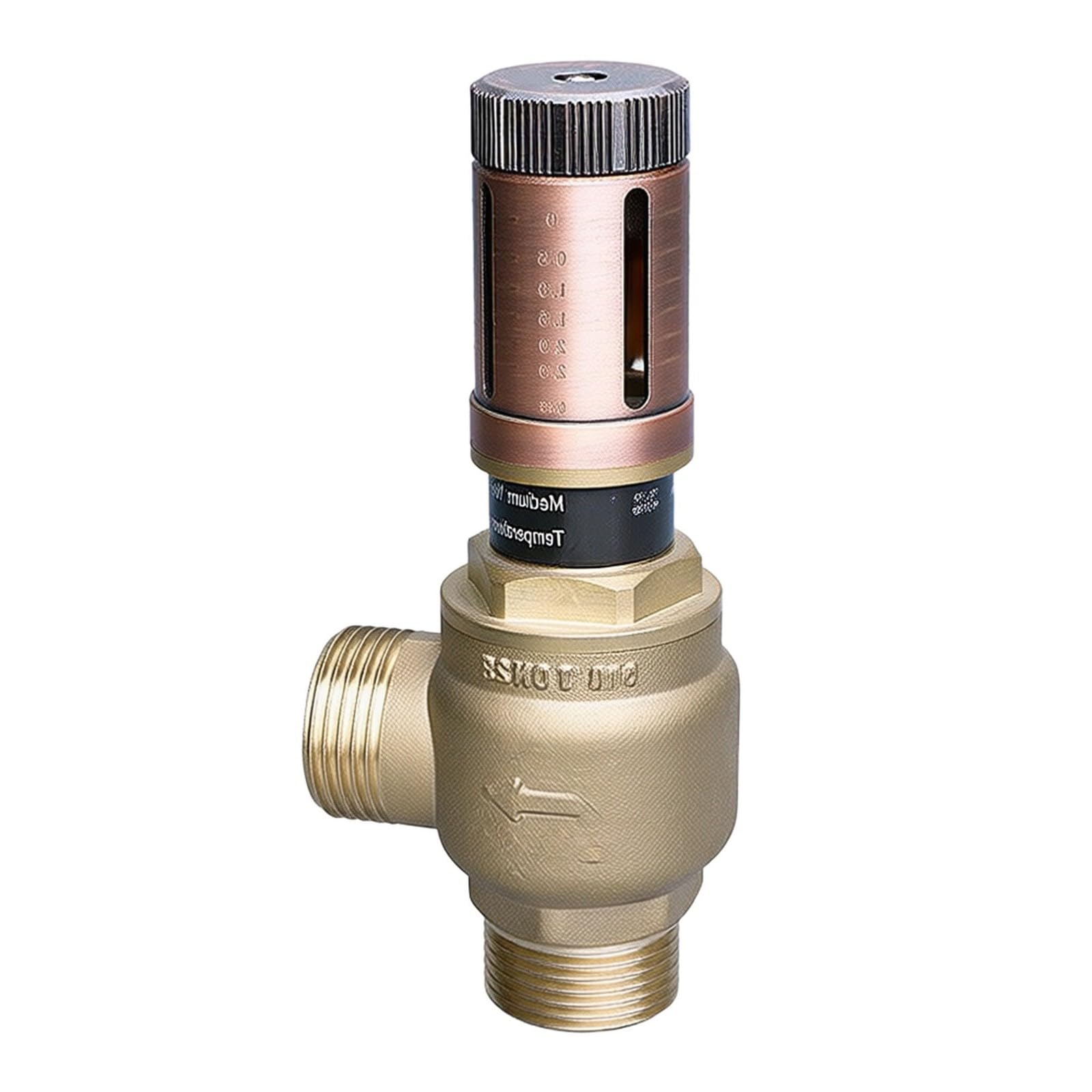 Válvula de derivación de presión diferencial para calefacción de suelo de latón, rosca de 33 mm para sistema de caldera de bomba de calor