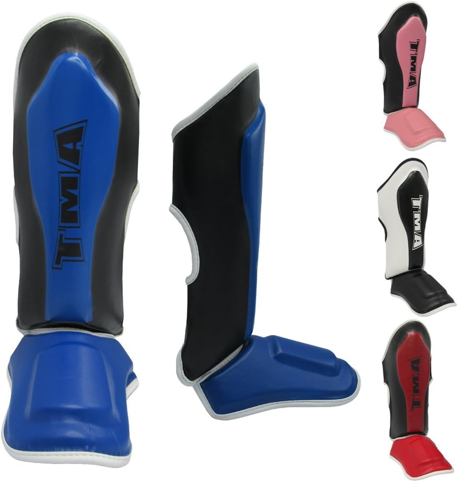 TMA Kids/Adult shin Pads Instep Training MMA Kick Boxing Protector