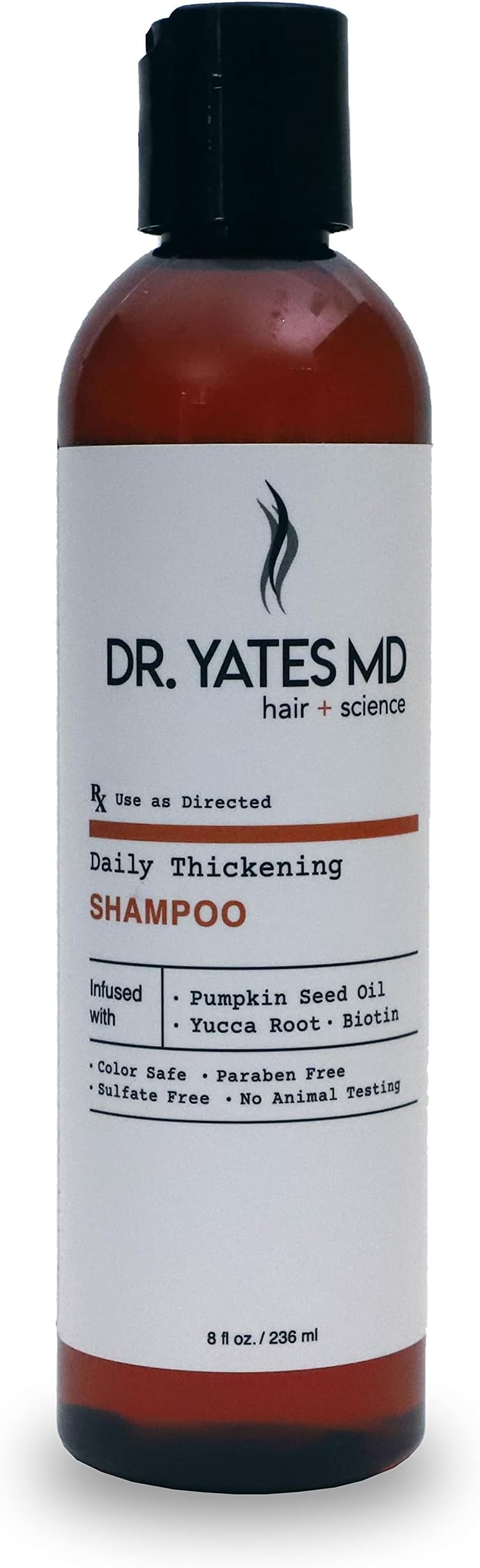 Dr. Yates MD - Thickening Shampoo, Adds Volume and Supports Prevention of Hair Loss, For Men and Women (8 oz)