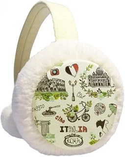 Spring Colosseum Roma Italy Graffiti Winter Ear Warmer Cable Knit Furry Fleece Earmuff Outdoor