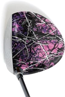 ParSkins Driver Skin - Premium Vinyl Golf Head Wrap with Precut Piece - Easy to Install - Knife-Less Tape Included - Made in USA - Muddy Girl CAMO