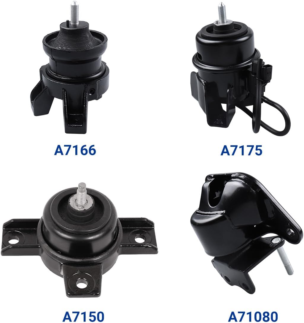 4Pcs Engine Motor Mount Compatible with Hyundai Santa Fe 2.7L 2007-2009 Transmission Mount Set, Replace A71080 A7150 A7166 A7175