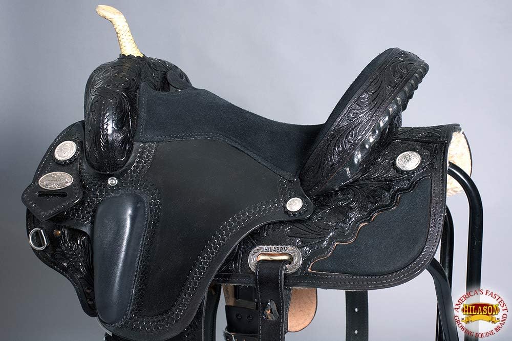HILASON Flex Tree Western Horse Saddle American Leather Trail Barrel Racing by