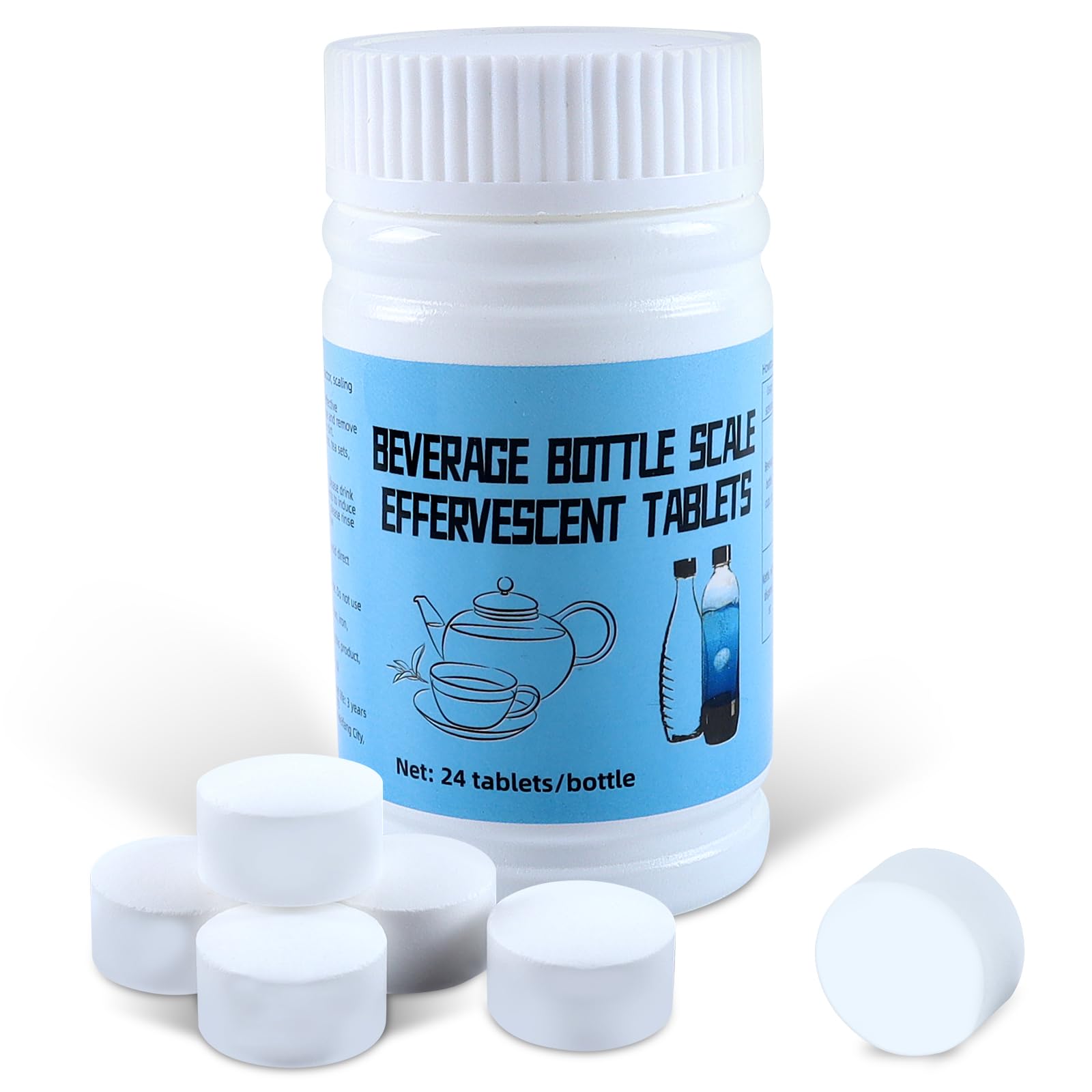 Lot De 3 Tablettes De Nettoyage Pour Bouteille D'eau – 90 Comprimés D'ingrédients Naturels, Parfaits Pour Tous Les Récipients En Acier Inoxydable, Plastique, Céramique Et Verre, Emballés