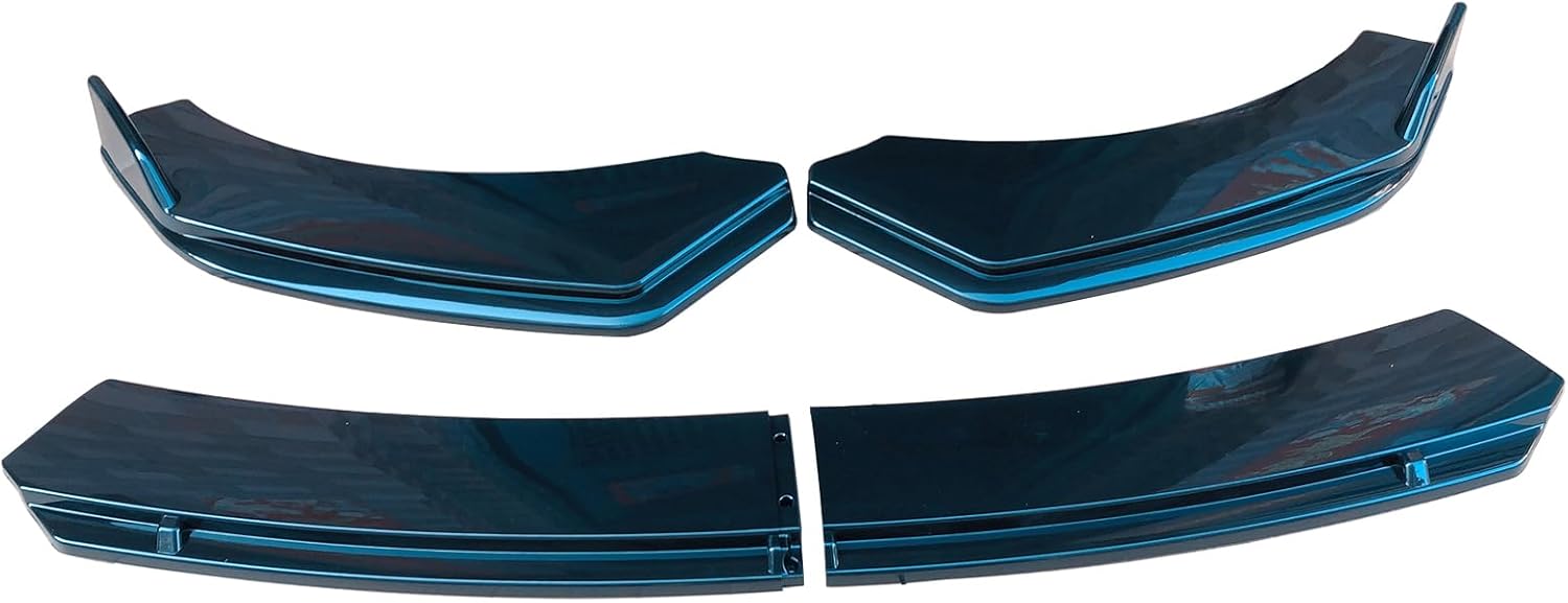 Universal Front Bumper Lip Body Kit Spoiler with Strut Rod Tie Support Bars 8"-11"