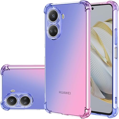 Funda para Huawei nova 10 SE, BNE-LX1 BNE-LX3 Linda funda para niñas y mujeres, degradado, delgada, antiarañazos, suave TPU, funda protectora a