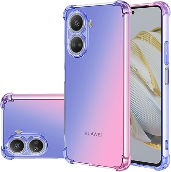 Case for Huawei nova 10 SE Case, BNE-LX1 BNE-LX3 Cute Case Girls Women, Gradient Slim Anti Scratch Soft TPU Phone Cover Shockproof Protective Case for Huawei Nova 10 SE 4G Blue/Pink