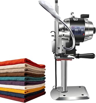 Vertical Straight Knife Cutting Machine,High-Speed Straight Knife Cloth Cutting Machine,80-340mm Range with Tightening Screw & LED Light for Fabric Leather Cushion 6in-110V