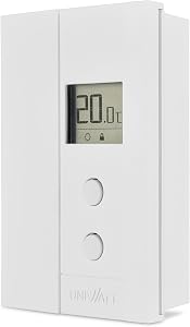 Uniwatt by Stelpro Non-Programmable Electronic Thermostat for Baseboards and Convectors, Accurate Temperature Control - NOT Compatible with Fan-Forced Heaters - White (UT202NP)