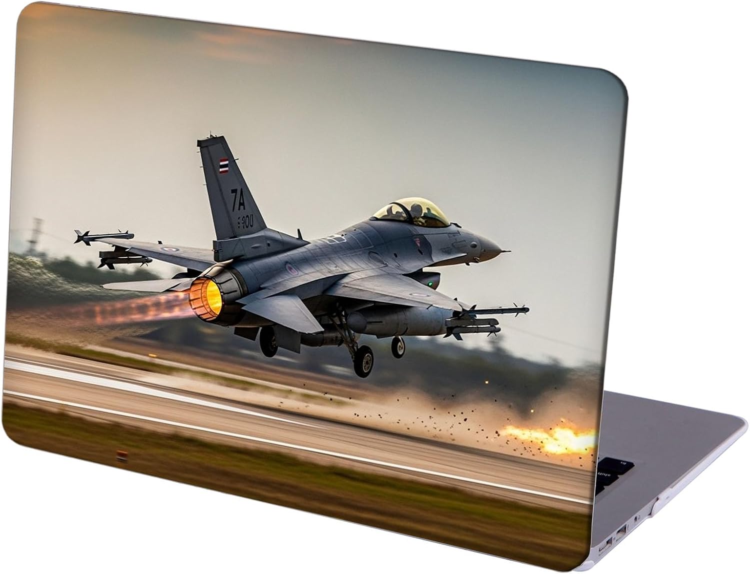 Compatible with MacBook Neo 13-inch, Hard Shell Case with Keyboard Cover and Screen Protector (A3404 A18 Pro chip, 2026 Release) - Fighter Jet MC22117